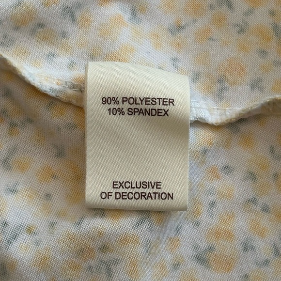 LAURA ASHLEY  YELLOW Calico DITSY SHORT Slv trad wife soft Night Gown SIZE Lg - Picture 9 of 10